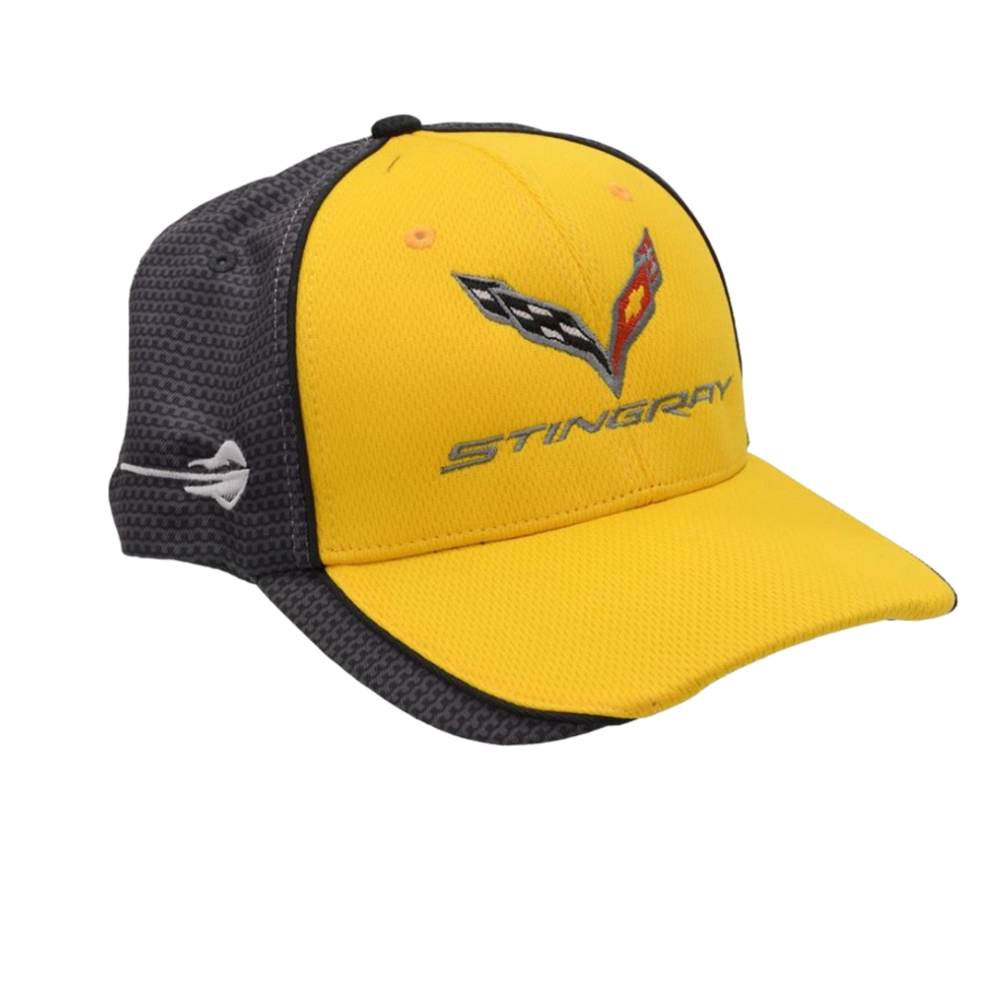 Corvette C7 Basecap C7 Stingray Carbon Fiber Cap Gelb