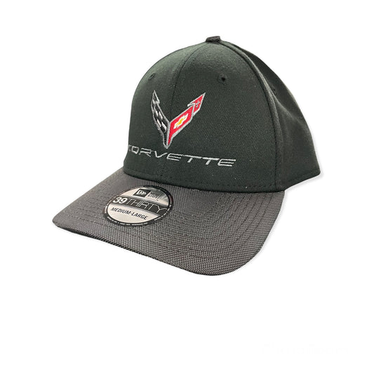 Corvette C8 Basecap Flexcap mit Corvette Logo Flag Schwarz