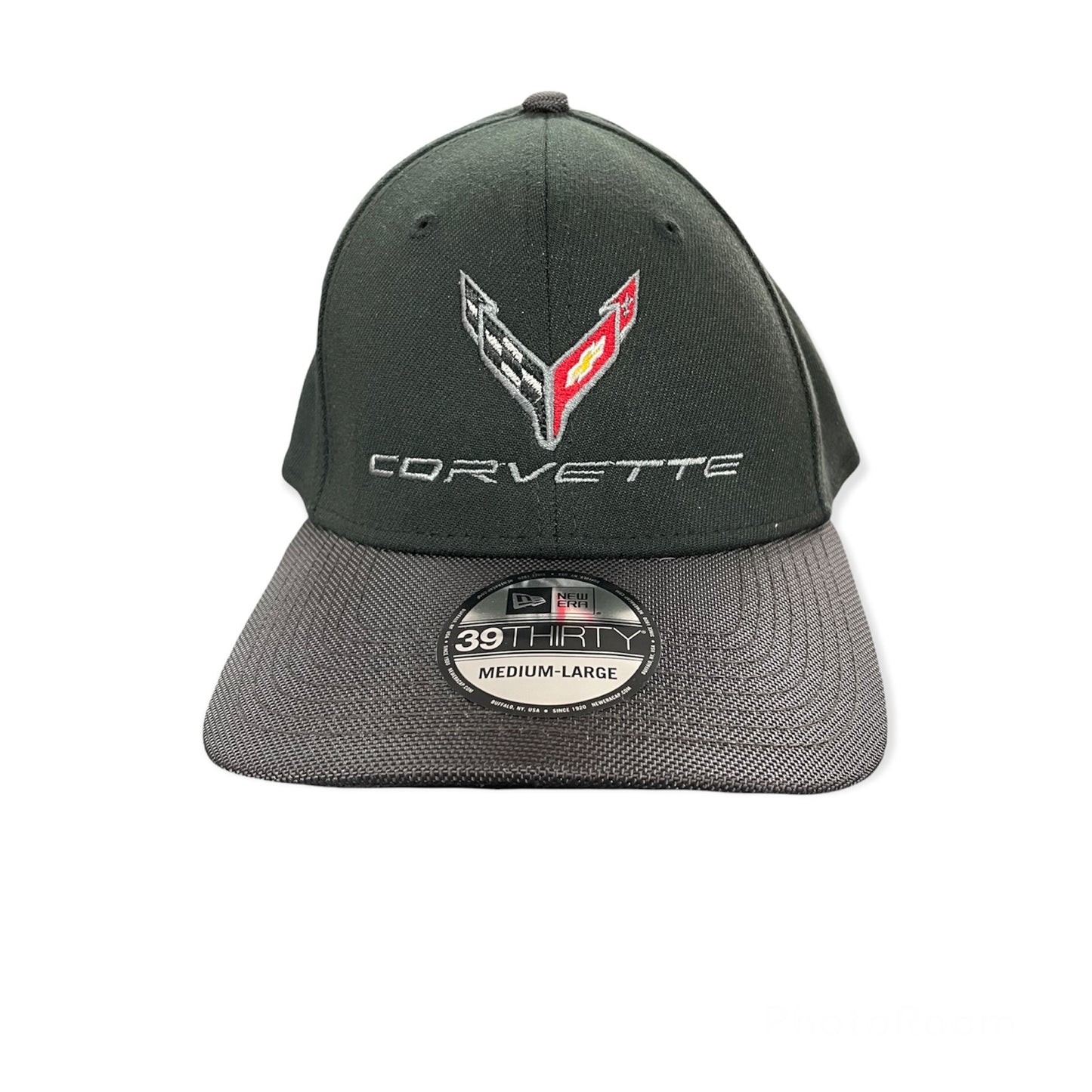 Corvette C8 Basecap Flexcap mit Corvette Logo Flag Schwarz
