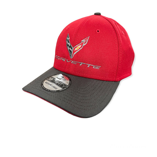 Corvette C8 Basecap Flexcap mit Corvette Logo Flag Rot