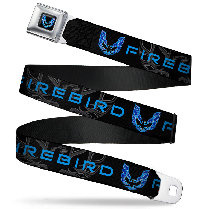 Pontiac Firebird Gürtel Sicherheitsgurt mit Firebird Logo Print Blau