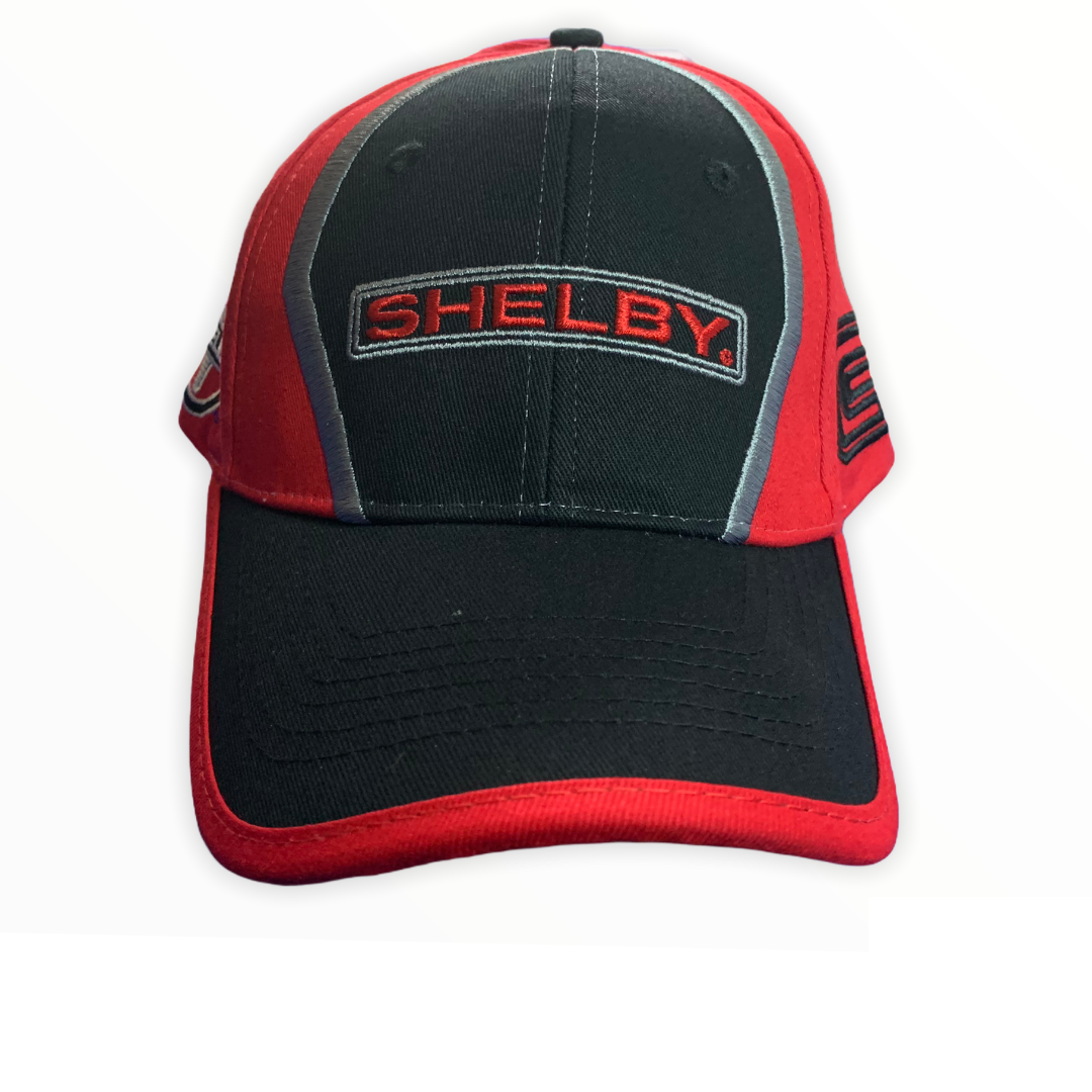 Shelby Basecap Shelby American in Two Tone Optik Schwarz/Rot