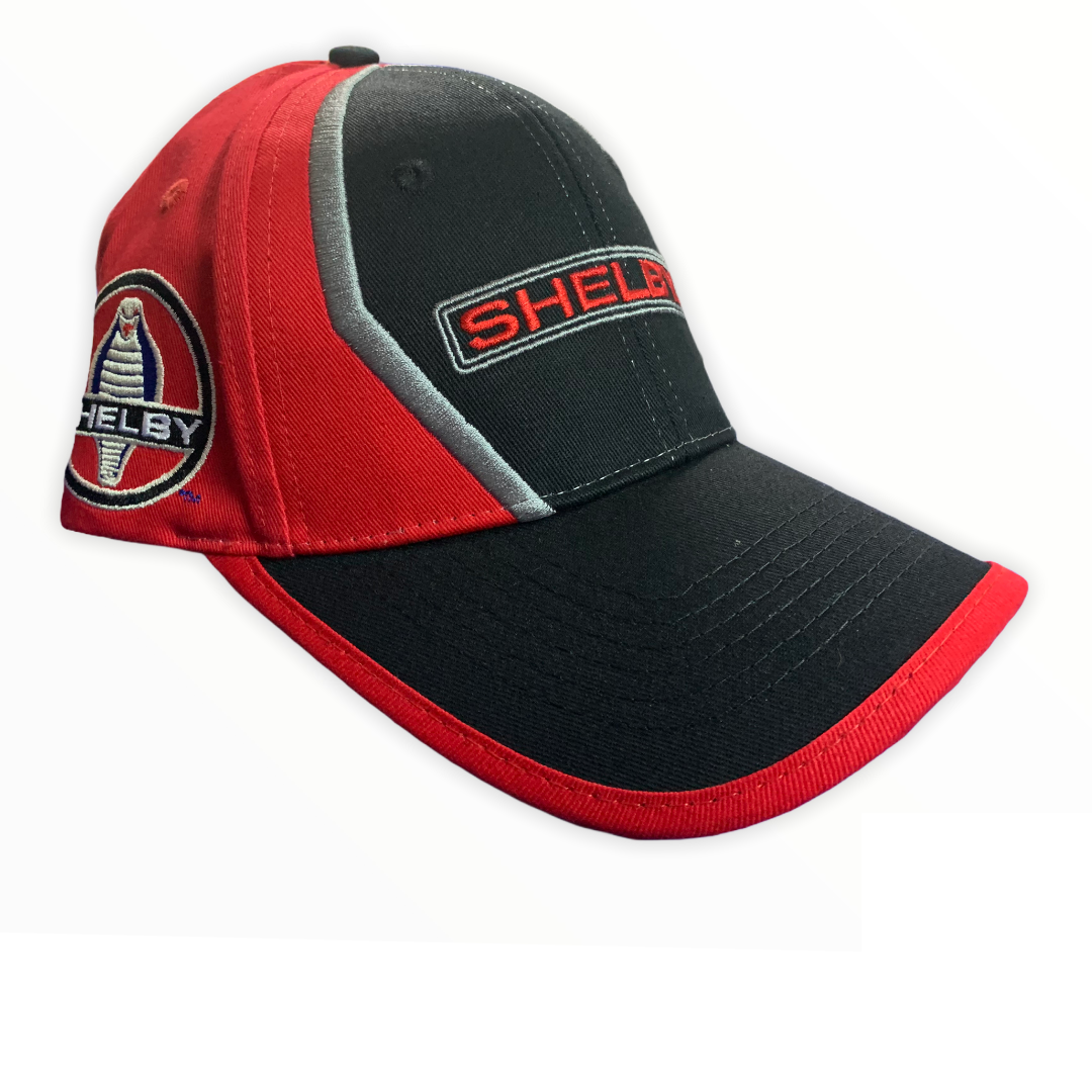Shelby Basecap Shelby American in Two Tone Optik Schwarz/Rot