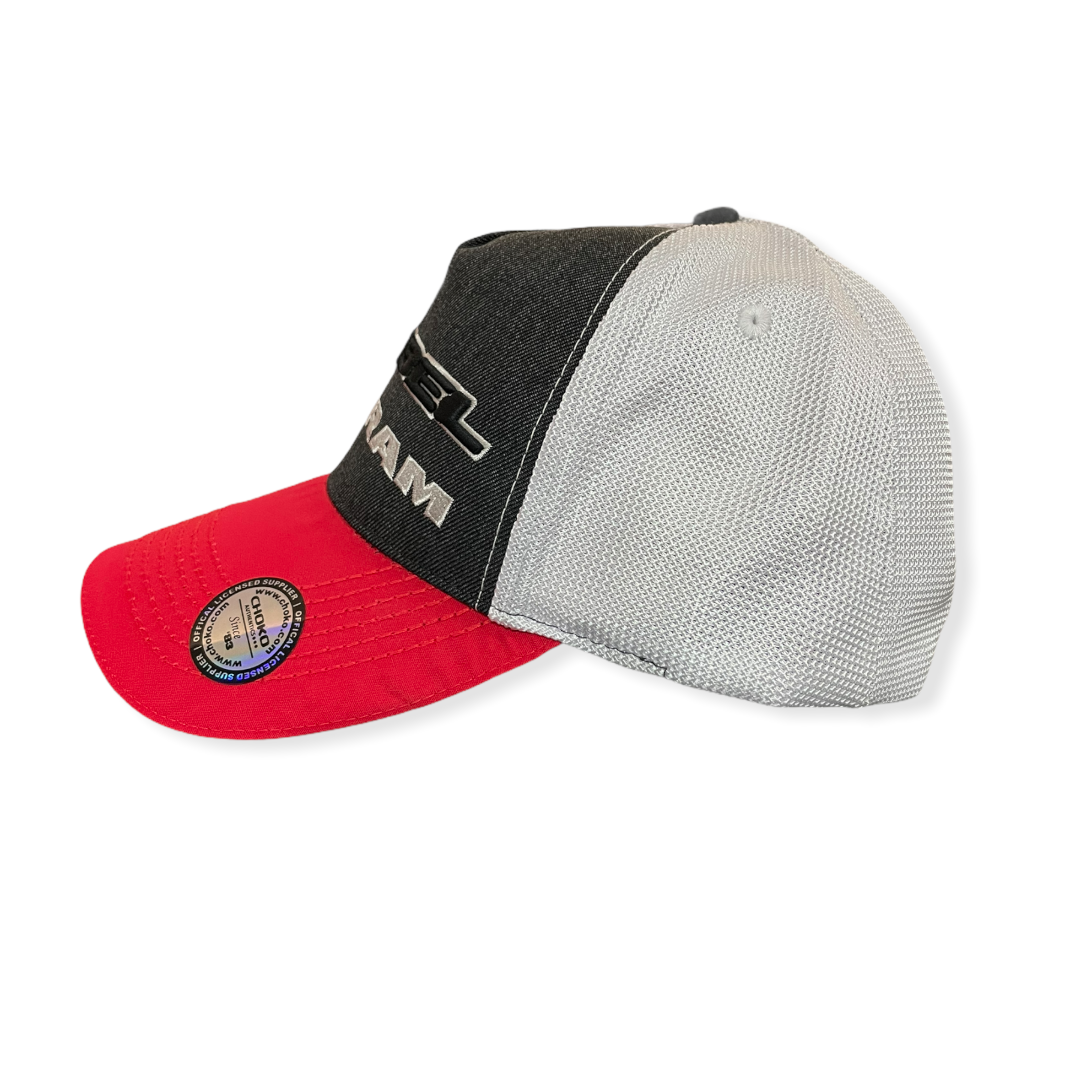 Dodge RAM Basecap RAM Rebel Logo Trucker Cap Mesh Schwarz/Rot