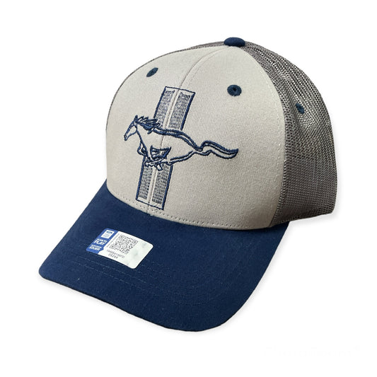 Ford Mustang Basecap Ford Mustang Tribar Trucker Cap Grau/Blau