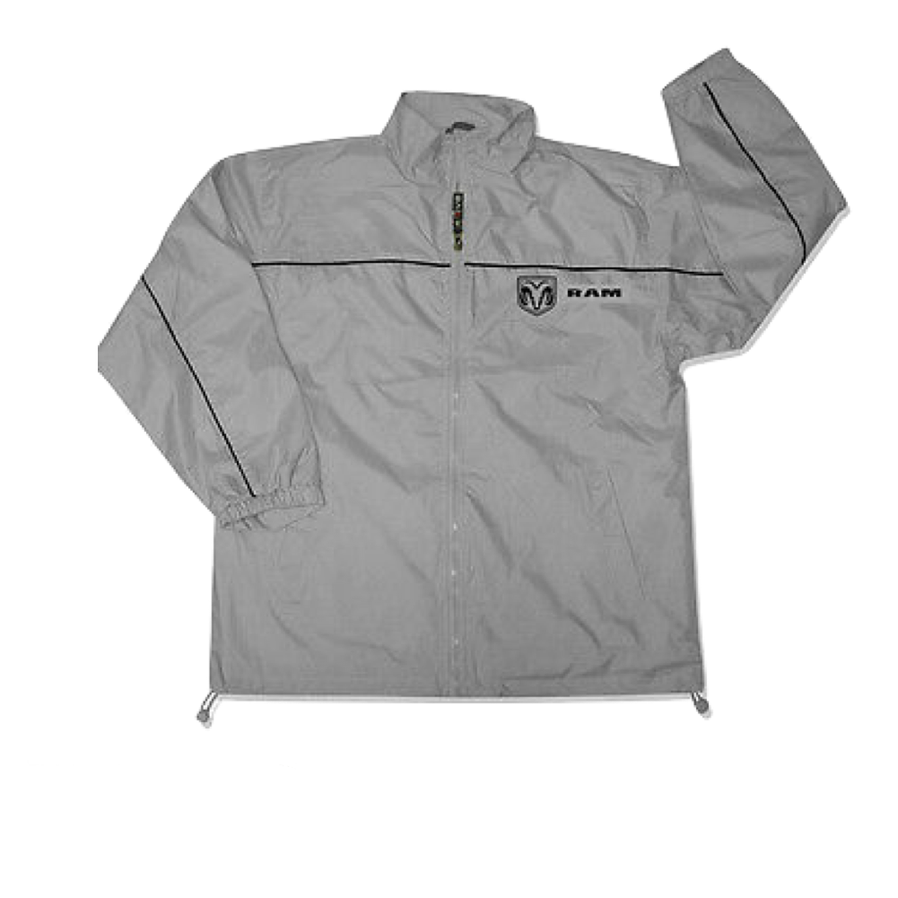 Dodge RAM Windjacke Windbreaker mit gesticktem RAM Logo Grau