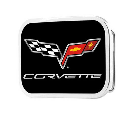 Corvette C6 Gürtelschnalle Buckle mit C6 Logo in Farbe