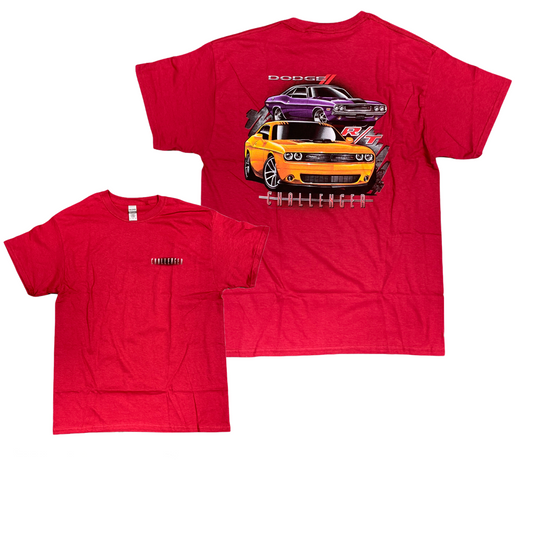 Dodge Challenger T-Shirt Challenger Motiv Shirt Rot