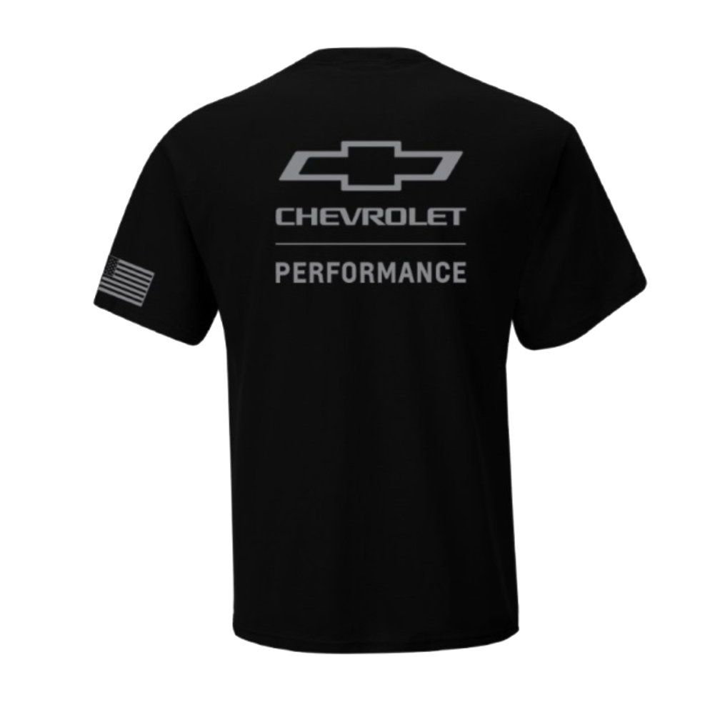 Chevrolet T-Shirt Chevy Performance Bowtie US Flag T-Shirt Schwarz