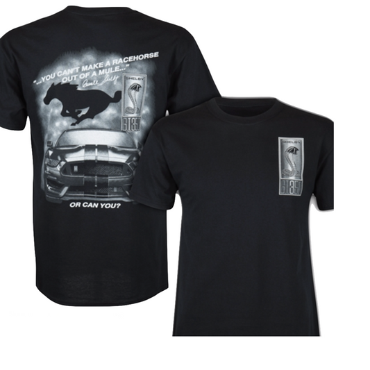 Shelby T-Shirt Shelby GT350 Logo Racehorse Schwarz