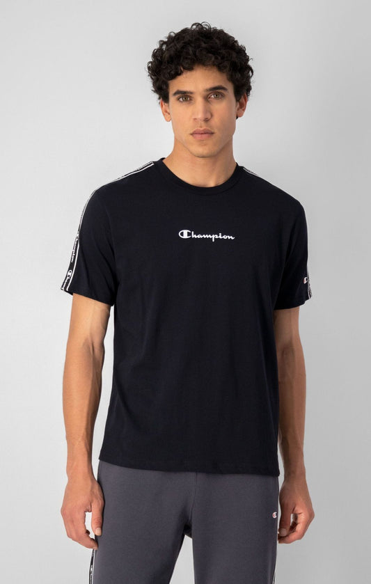 Champion T-Shirt mit Logo Bandeinsatz Schwarz 217834