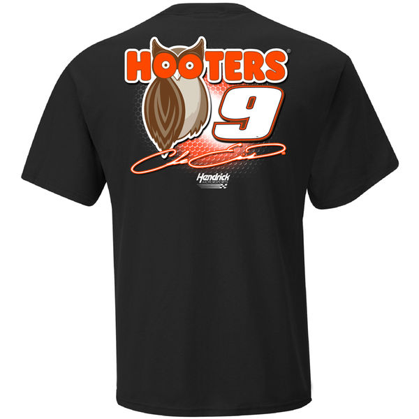 NASCAR T-Shirt Chase Elliott Hooters T-Shirt Schwarz