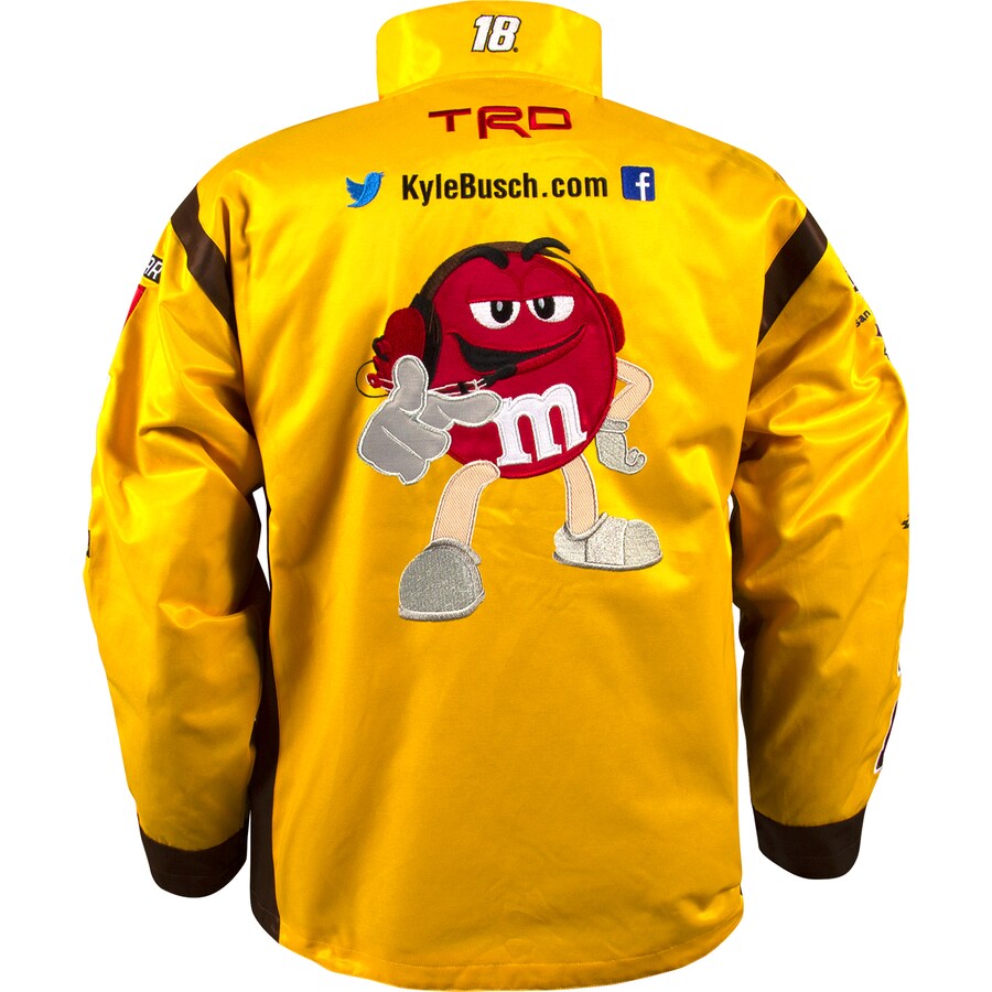 NASCAR Jacke Kyle Busch Joe Gibbs Racing Team M&Ms Uniform Jacke Gelb