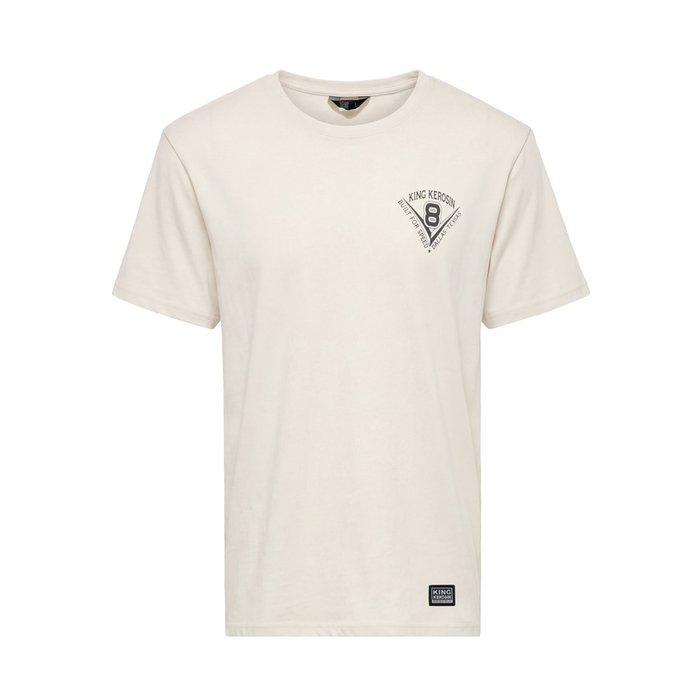 King Kerosin Herren T-Shirt «Daytona Speedway V8» Off White