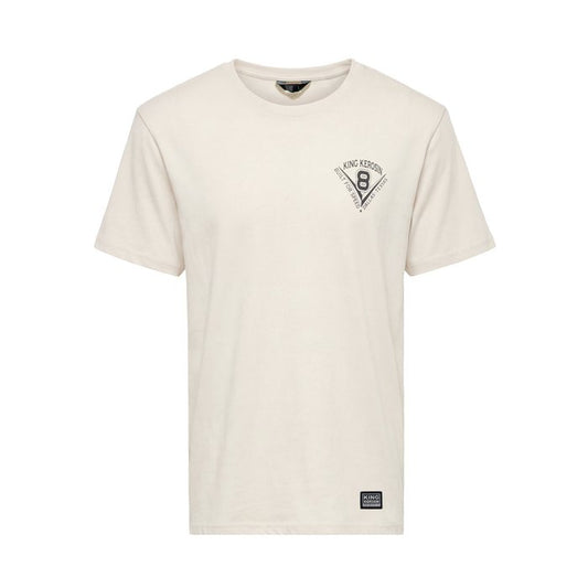 King Kerosin Herren T-Shirt «Daytona Speedway V8» Off White
