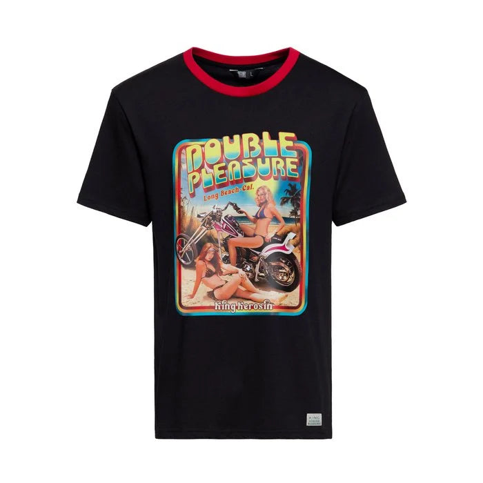 King Kerosin Herren T-Shirt «Double Pleasure» Schwarz