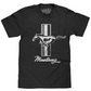 Ford Mustang T-Shirt Mustang Classic Tribar Logo Schwarz