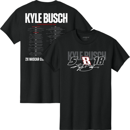 Kyle Busch KB8 Tribute T-Shirt Limitierte Edition Schwarz VORORDER