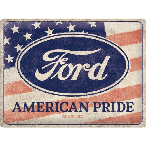 Ford Blechschild Ford American Pride US Flag 30x40cm