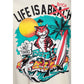 King Kerosin Herren T-Shirt «Life is a beach» Off White