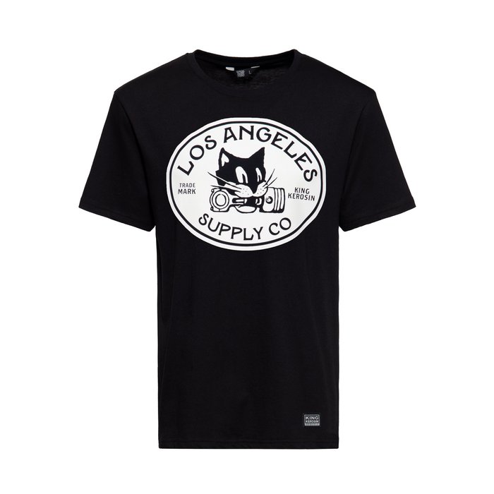 King Kerosin Herren T-Shirt «Los Angeles Supply Co» Schwarz