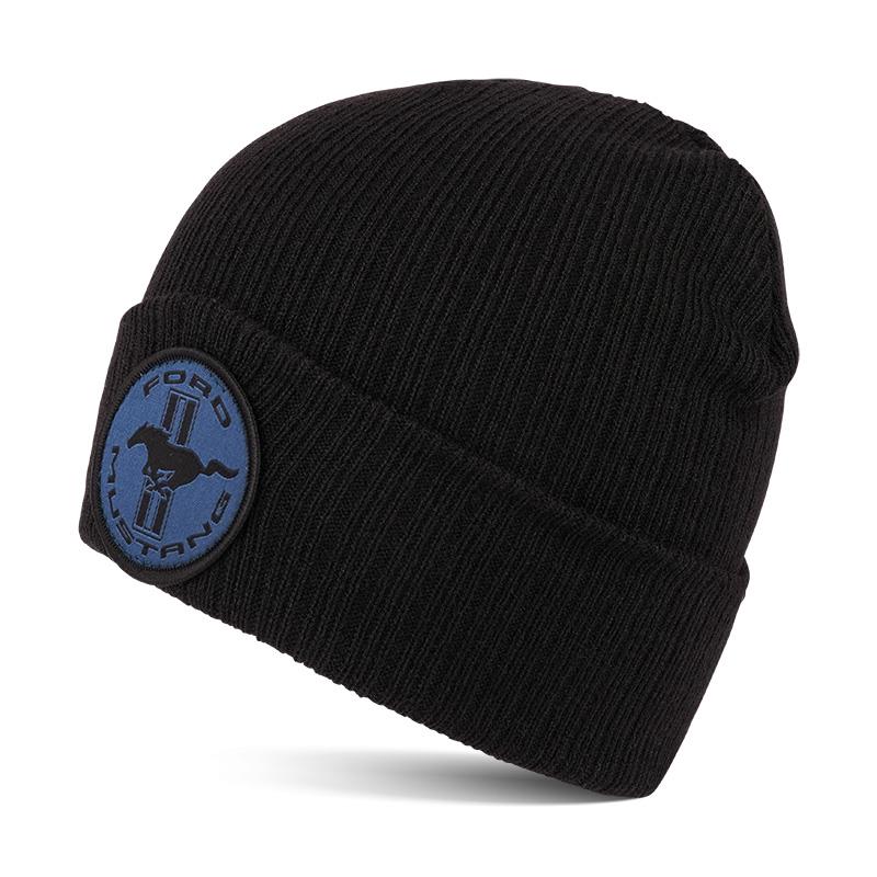 Ford Mustang Beanie Wintermütze Ford Mustang Logo Schwarz