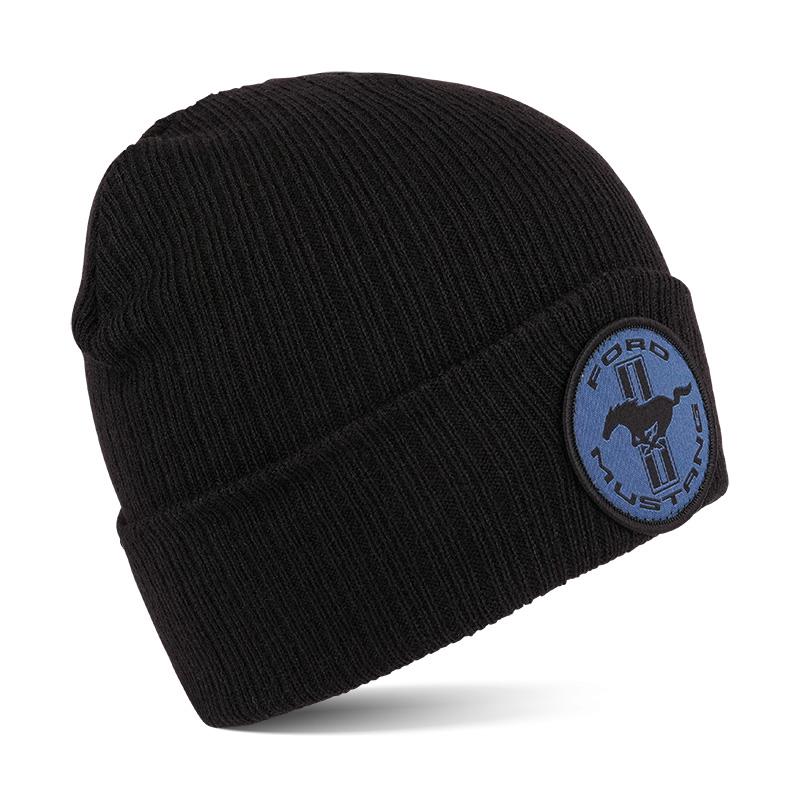 Ford Mustang Beanie Wintermütze Ford Mustang Logo Schwarz