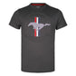 Ford Mustang Vintage T-Shirt Tribar Logo Anthrazit Melange