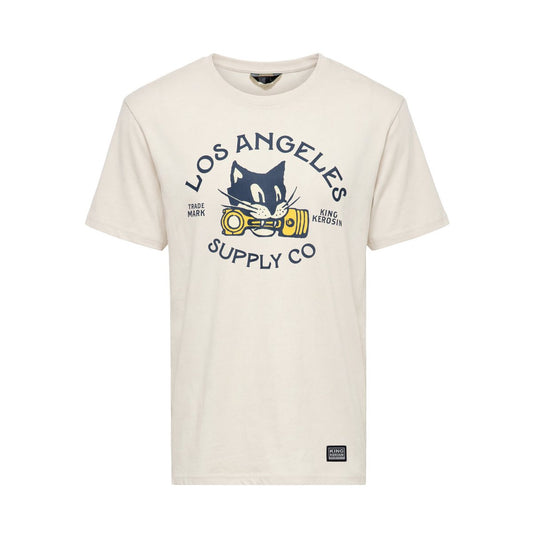 King Kerosin Herren T-Shirt «Los Angeles Supply Co» Off White