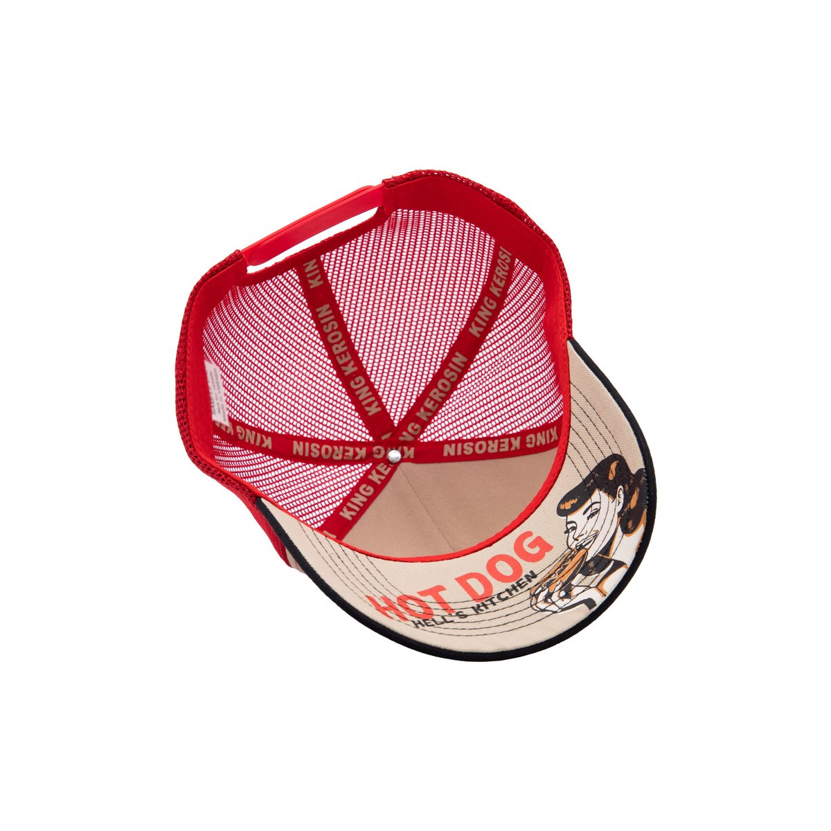 King Kerosin Trucker Cap «Makes You Wild» Rot/Beige