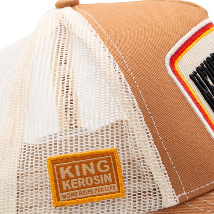 King Kerosin Trucker Cap «Never Fuck A Fucker» Hellbraun
