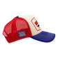King Kerosin Trucker Cap «Rock 'n' Roll» Rot/Navy/Weiß