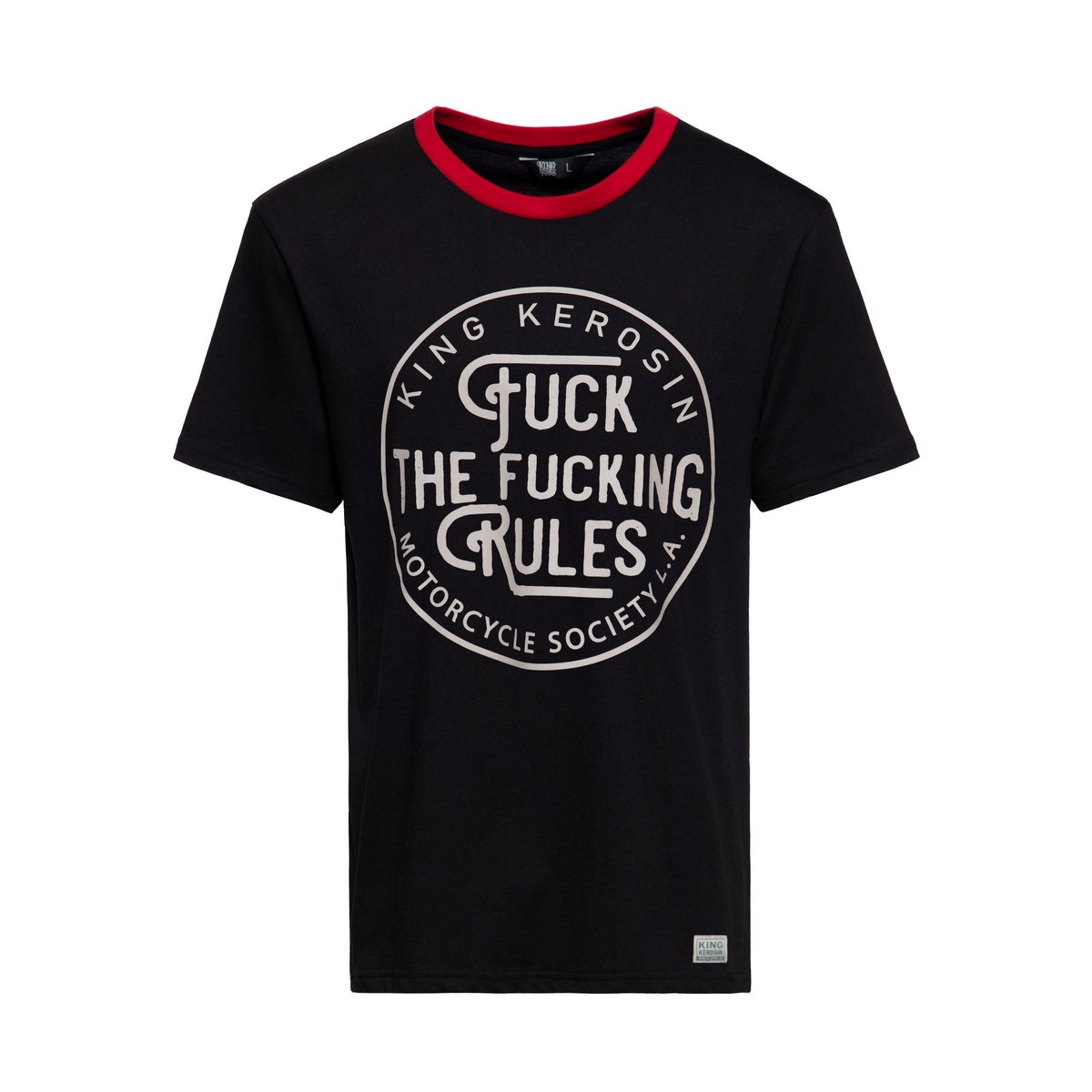 King Kerosin Herren T-Shirt «Fuck The Fucking Rules» Schwarz