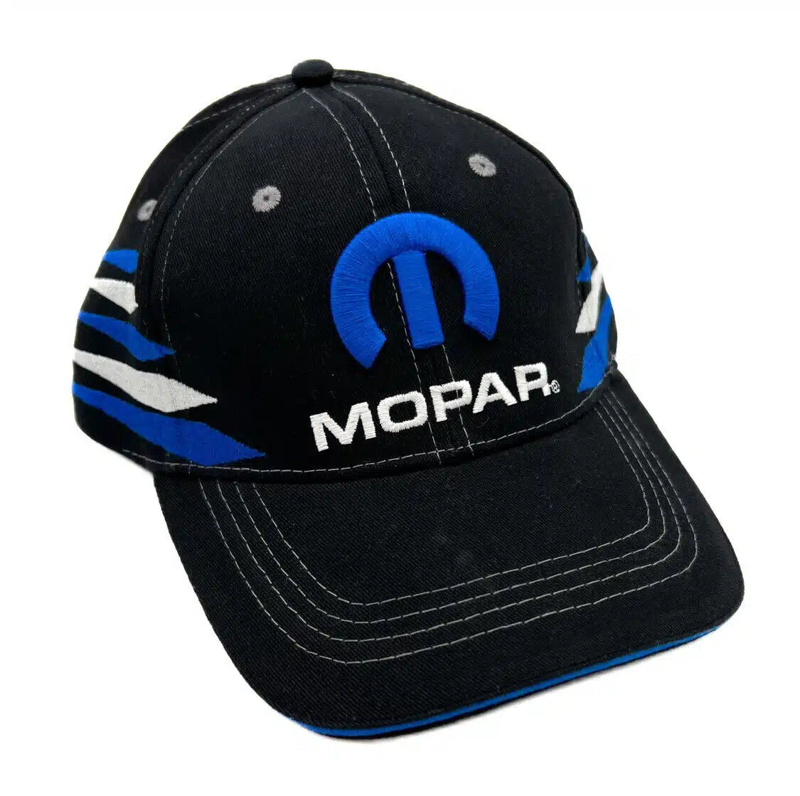 Mopar Basecap mit Vintage Blue Logo und Diamonds Optik Schwarz