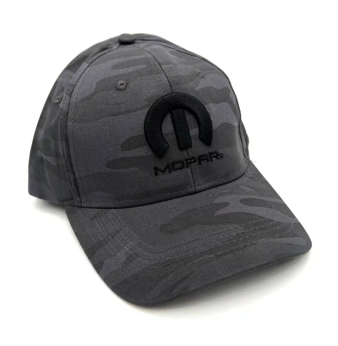 Mopar Basecap mit schwarzem Mopar Logo Camouflage Grau
