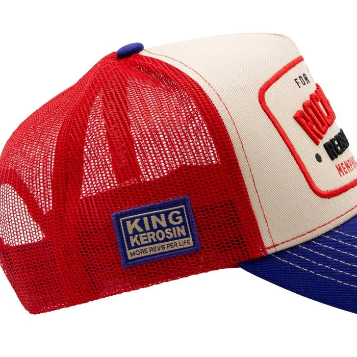 King Kerosin Trucker Cap «Rock 'n' Roll» Rot/Navy/Weiß