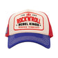 King Kerosin Trucker Cap «Rock 'n' Roll» Rot/Navy/Weiß