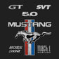 Ford Mustang T-Shirt Ford Mustang Logo Collage Schwarz