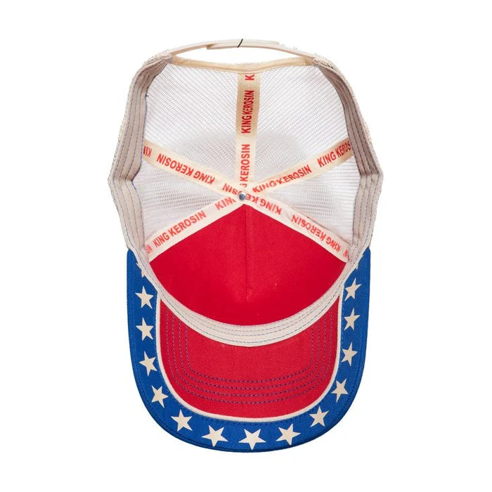 King Kerosin Trucker Cap «Make choppers great again» Rot/Blau