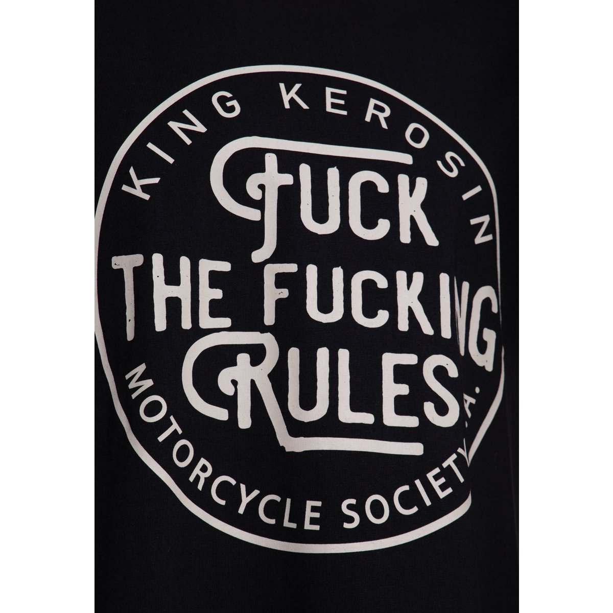 King Kerosin Herren T-Shirt «Fuck The Fucking Rules» Schwarz