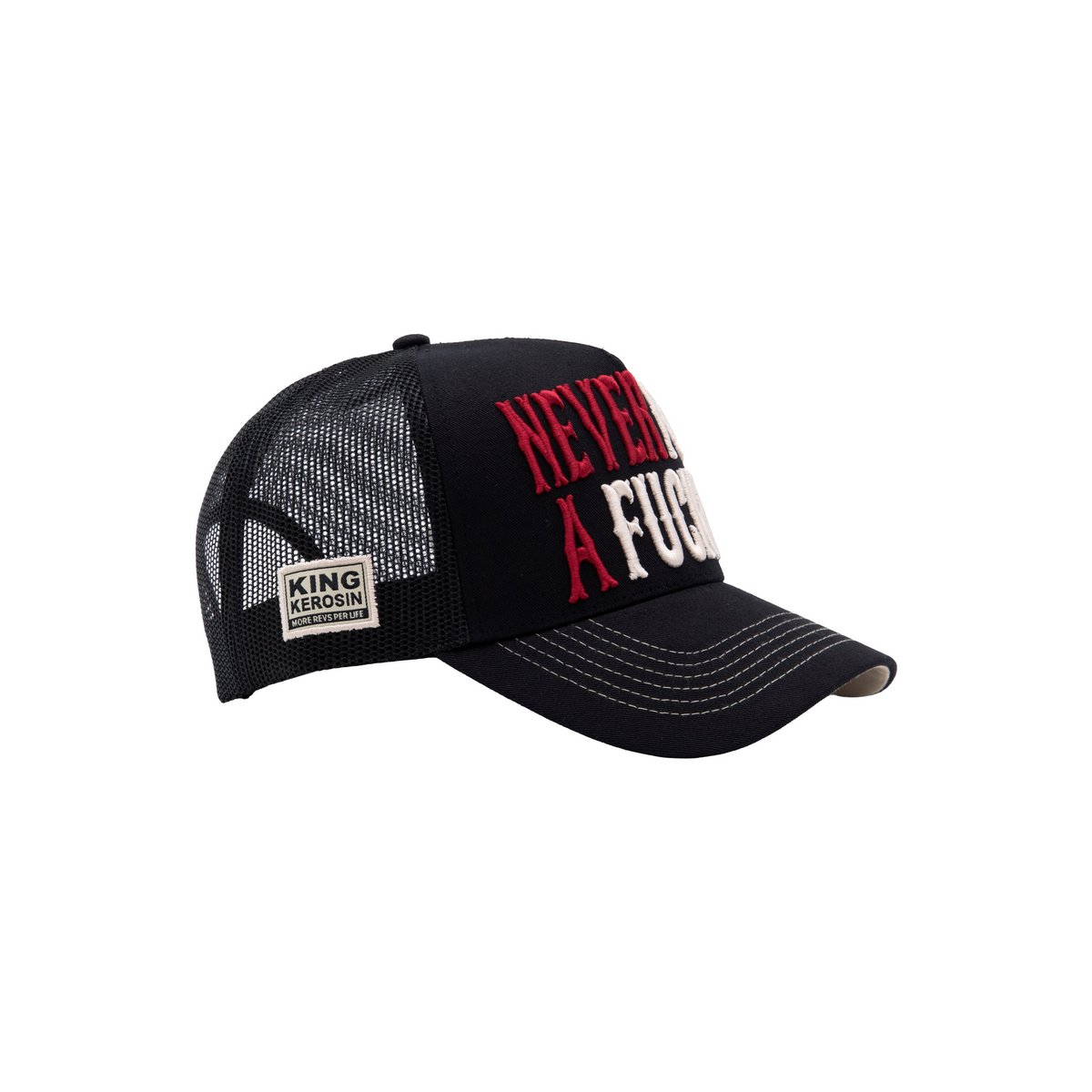 King Kerosin Trucker Cap «Never Fuck A Fucker» Schwarz