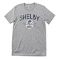 Shelby T-Shirt Shelby Vintage Cobra Logo Hellgrau