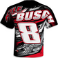 NASCAR T-Shirt Kyle Busch Richard Childress Racing Team Collection Black Sublimated High Bank Total Print
