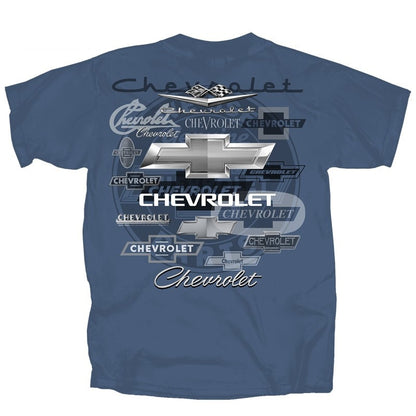 Chevrolet T-Shirt Chevrolet Logo Collage "Thru The Years" Blau