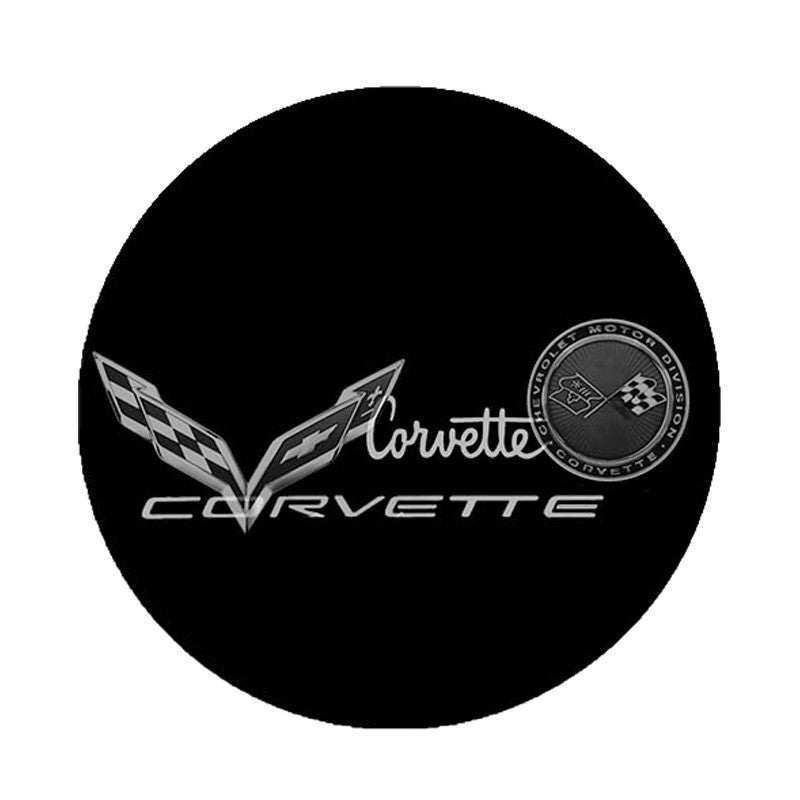 Corvette T-Shirt Corvette Logo Collage "Thru The Years" Schwarz
