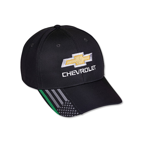 Chevrolet Basecap Chevy Gold Bowtie US Flag & Green Stripe Flag Cap Schwarz