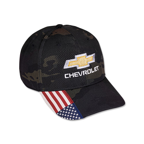 Chevrolet Basecap Chevy Gold Bowtie US Flag Camouflage