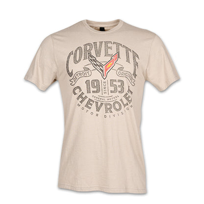 Corvette T-Shirt since 1953 Detroit Original Beige