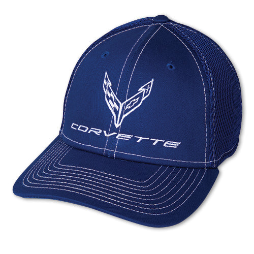 Corvette C8 Logo Accent Stitch Cap Royalblau