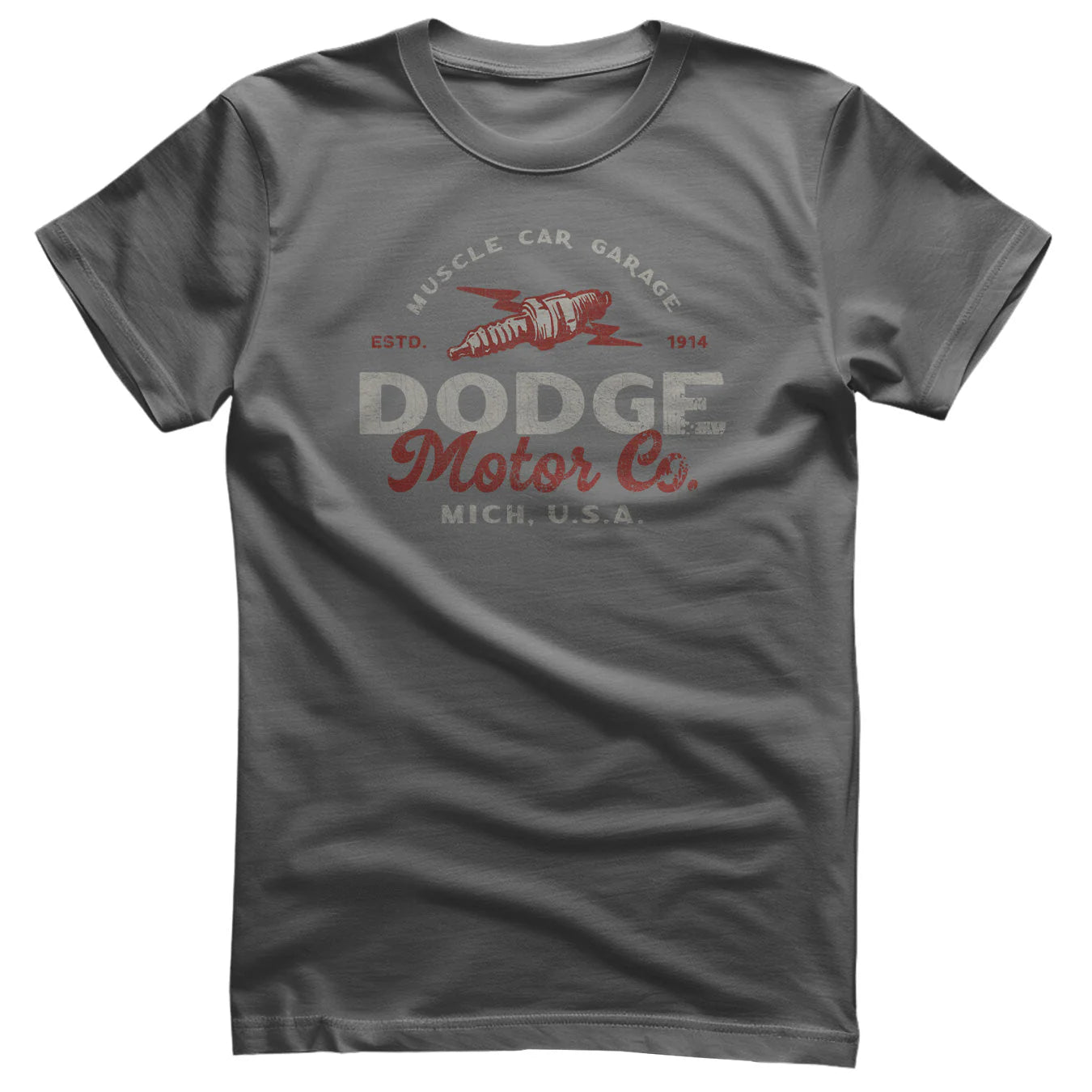 Dodge T-Shirt Dodge Motor Co Spark Plug Grau